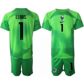 Fotbalový Komplet Francie Hugo Lloris 1 Brankářské Dětské Venkovní Mistrovství Světa 2022 Krátký Rukáv (+ trenýrky)